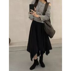 批发不规则拼接<b class='q'>蕾丝</b><b class='q'>半身裙</b>女2026新款松早秋季显瘦松紧腰半裙a字裙女