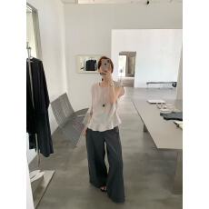 批发2026度假氛围感<b class='q'>不规则</b>下摆设计休闲t恤女夏韩系气质收腰显瘦上衣