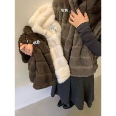 批发韩版复古风立领仿貂皮马甲女秋季气质<b class='q'>百搭</b>保暖无袖毛毛拉链外套潮