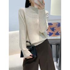 批发蜜熊绒烫砖半高领毛衣冬季款洋气百搭纯色毛衣针织衫女<b class='q'>打底衫</b>上衣