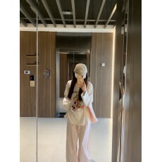 批发夏季套头精梳棉长袖T恤女宽松字母<b class='q'>中长款</b>设计感<b class='q'>打底衫</b>上衣ins
