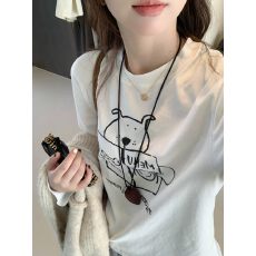 批发2025秋<b class='q'>冬</b>新款韩版宽松休闲百搭圆领长袖打底衫女设计感小众上衣潮