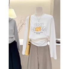 批发大码宽松早春防晒<b class='q'>时尚</b>减龄字母印花夏季圆领薄款长袖T恤女防晒衣