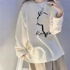 批发<b class='q'>大码</b>宽松早春防晒白色长袖t恤女装显瘦2026年新款<b class='q'>韩版</b>高级感上衣
