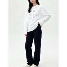 批发<b class='q'>韩国</b>ins小众磨破微透长袖防晒罩衫T恤女夏季字母小狗圆领轻薄上衣