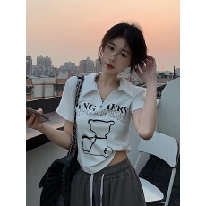 批发已出货 纯棉210克 夏季新款辣妹修身短款上衣女