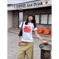 批发已出货 纯棉精梳紧密220克小恶魔<b class='q'>宝宝</b>印花宽松套头短袖<b class='q'>T</b><b class='q'>恤</b>上衣