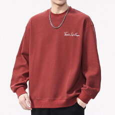 批发重磅360G字母刺绣简约宽松版型卫衣