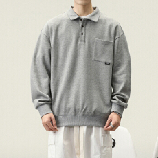 批发POLO衫（重磅320克)卫衣春秋季潮牌圆领男装