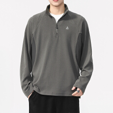 批发半拉链立领卫衣男春秋季新款宽松休闲