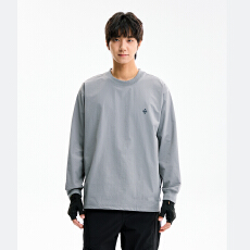 批发凉感科技面料点缀简约刺绣长袖T