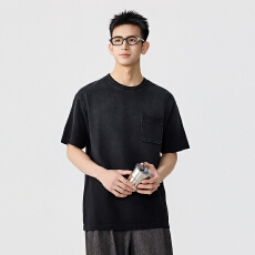 复古水洗做旧短袖T恤男士含税价格:64.4