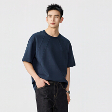 批发纯色拼接短袖t恤男士夏季 【含税价格:44】