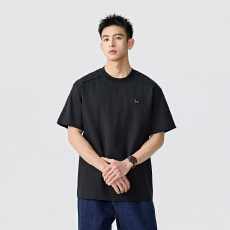 批发圆领宽松刺绣T恤亲肤透气垂坠有型百搭【含税价格：47.4】