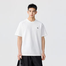 批发圆领宽松刺绣T恤亲肤透气垂坠有型百搭【含税价格：47.4】