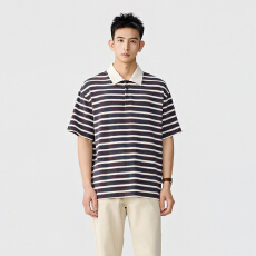 复古条纹宽松 Polo 衫含税价格：63.2
