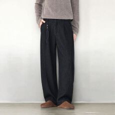 批发明线解构宽松显瘦直筒休闲长裤男<b class='q'>夏</b>季2026新款