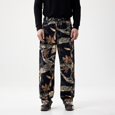 批发美式复古涂鸦树枝<b class='q'>迷彩</b>牛仔<b class='q'>裤</b>男潮牌高街vibe宽松直筒阔腿休闲长<b class='q'>裤</b>