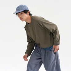 批发黑舰队户外吸湿速干长袖<b class='q'>T</b><b class='q'>恤</b>男抗菌运动登山训练服轻薄防晒打底衫