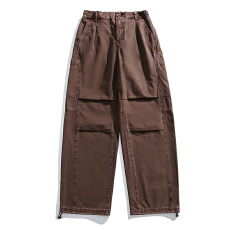 批发黑舰队<b class='q'>日系</b><b class='q'>复古</b>做旧休闲裤男女潮牌重磅微喇宽松美式工装长裤