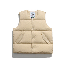 批发黑舰队日系复古冬季坎肩羽绒马甲<b class='q'>男士</b>美式潮流工装无袖保暖<b class='q'>背心</b>
