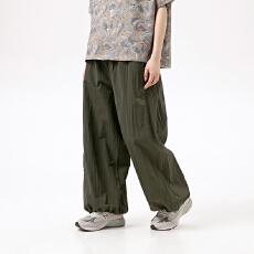 批发黑舰队秋季新款美式<b class='q'>潮牌</b>小众设计复古速干工装裤直筒阔腿长裤