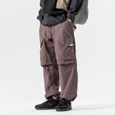 批发黑舰队美式秋冬季<b class='q'>潮</b>流复古直筒休闲裤男士宽松阔腿机能伞兵裤