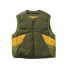 批发黑舰队冬季白鸭绒外套<b class='q'>男</b>女款羽绒<b class='q'>马甲</b>复古拼接撞色羽绒背心