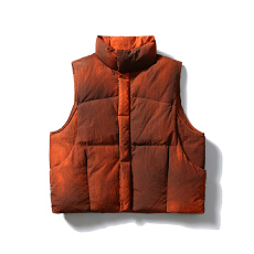 批发黑舰队水洗解构脏洗羽绒<b class='q'>马甲</b><b class='q'>男</b>女款高街潮宽松舒适官方品牌推荐