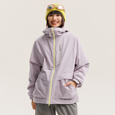 批发黑舰队美式男女同款撞色户外运动休闲连帽<b class='q'>外套</b>三防山系中性冲锋衣