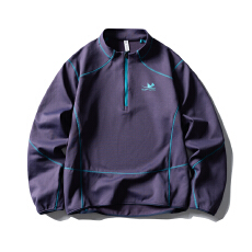 批发黑舰队户外抗菌速干半拉链长袖T恤男情侣套头运动健身骑行上衣