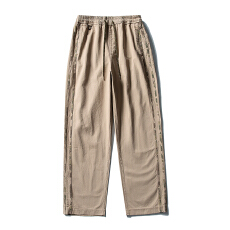 批发黑舰队秋季美式机能风拉链直筒长裤男女嘻哈宽松百搭阔腿休闲裤