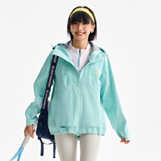 批发黑舰队户外防风防泼水吸湿速干连帽夹克男女春季登山徒步运动外套