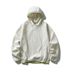 批发黑舰队户外山系情侣款轻量休闲速干吸湿华夫格连帽卫衣T恤