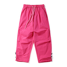 批发黑舰队户外多巴胺裤子男女同款夏季褶皱速干遮肉直筒运动裤