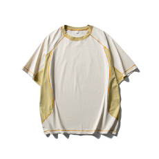 批发黑舰队<b class='q'>户外</b>吸湿速干夏季男女外贸抗菌宽松撞色训练运动短袖<b class='q'>T</b><b class='q'>恤</b>