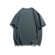 批发黑舰队美式复古短袖T恤男款春夏季潮牌高街宽松休闲百搭男t