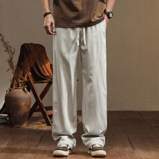 批发2025新款莱赛尔天丝棉春夏季休闲裤子男款<b class='q'>宽松</b>阔腿裤盖鞋凉感长裤