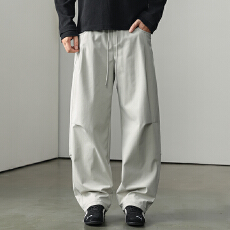 批发2025款纯色休闲裤男宽松直筒裤阔腿青少年学生时尚百搭长裤潮流