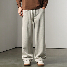 批发2025款休闲裤男士宽松阔腿男直筒长裤高级感百搭裤子秋季