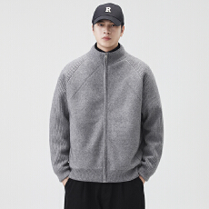 批发2025新款羽绒服男款冬季加厚保暖白鸭绒外套男装休闲立领毛衣开衫