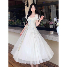 批发<b class='q'>大码</b>胖mm夏季新款设计感假两件甜美短袖连衣裙女装修身显瘦长裙子