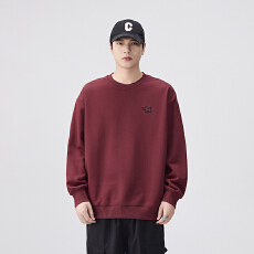 批发美式复古重磅卫衣男秋季2025新款刺绣潮牌长袖<b class='q'>t</b><b class='q'>恤</b>男宽松<b class='q'>大码</b>上衣