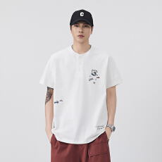 美式潮牌印花短袖T恤男夏季时尚设计感宽松休闲痞帅纯棉衣服