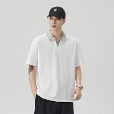 2026高端T恤男士士撞色拼接翻领短袖款季老钱风Polo衫