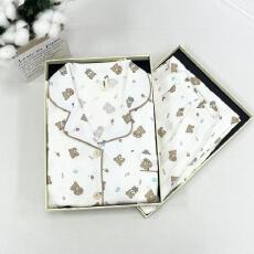 批发KKH 抖音直播小红书爆款全棉棉纱<b class='q'>睡衣</b>女翻领长袖长裤套装