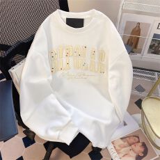 实拍 特价不减 原版刺绣 华棉纯棉复合银狐绒420克 圆领卫衣情侣