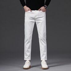 批发2025年爆款春秋男士牛仔裤九分裤直筒修身百搭<b class='q'>商务</b>潮流高端气质裤