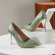 批发WX品牌2026欧美新款时尚性感超高跟百搭大码女士单鞋34-44纯色鞋