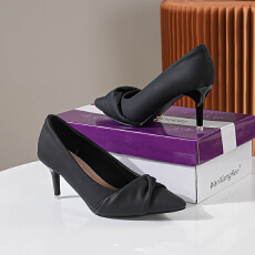 批发2026欧美外贸新款时尚细跟<b class='q'>性感</b>细跟百搭女士单鞋35-44